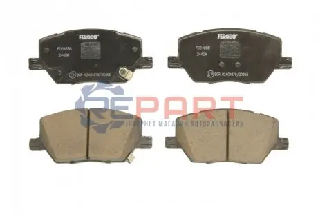 Фото 1 — Колодки гальмівні (передні) Fiat 500X/Jeep Renegade 14-/Compass 16- FERODO (FDB4688) Фото Колодки гальмівні (передні) Fiat 500X/Jeep Renegade 14-/Compass 16- FERODO (FDB4688) зображення 1