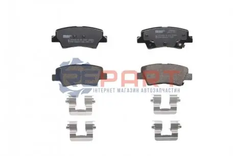 Комплект гальмівних колодок задн (з комплектуючими), HYUNDAI ACCENT IV, ELANTRA VI, I10 II, I10 III, I20 ACTIVE, I20 II, I30, I40 I, I40 I CW, IONIQ, KONA, NEXO, SOLARIS 1.0-Electric 06.10 FERODO FDB4833 Купити в Україні