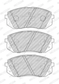 Комплект гальмівних колодок передн, HYUNDAI I40 I, I40 I CW, IX35, KONA, SONATA VII, TUCSON KIA CEE'D, CEED, NIRO I, OPTIMA, PRO CEE'D, PROCEED, SELTOS, SOUL II, SPORTAGE IV 1.0-Electric 07.11 FERODO FDB5039 Купити в Україні
