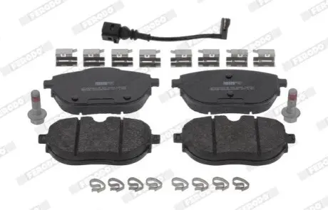Комплект гальмівних колодок передн, VW CALIFORNIA T5 CAMPER, CALIFORNIA T6 CAMPER, MULTIVAN T5, MULTIVAN T6, TRANSPORTER T5, TRANSPORTER T6 2.0/2.0CNG/2.0D 11.03-08.24 FERODO FDB5350 Купити в Україні
