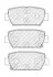 Фото Комплект гальмівних колодок задн, MITSUBISHI ECLIPSE CROSS 1.5/2.0/2.2D 10.17 FERODO (FDB5406) зображення 2