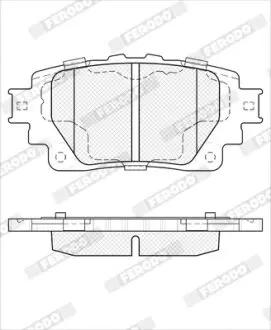 Комплект гальмівних колодок задн, TOYOTA BZ4X, HIGHLANDER, RAV 4 V, YARIS CROSS 1.5-Electric 12.18 FERODO FDB5470 Купити в Україні