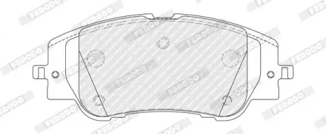 Комплект гальмівних колодок передн, DS DS 3 / DS 3 ALFA ROMEO JUNIOR CITROEN C3 IV, C4 III, C4 X FIAT 600E / 600 JEEP AVENGER OPEL CORSA F, MOKKA PEUGEOT 2008 II 1.2-Electric 05.19 FERODO FDB5507