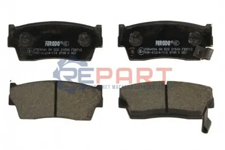 Комплект гальмівних колодок передн, GEO TRACKER SUZUKI GRAND VITARA I, SAMURAI, VITARA, X-90 1.6-2.7 01.88-09.05 FERODO FDB712