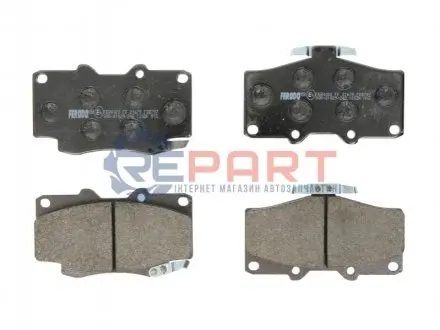 Комплект гальмівних колодок передн, TOYOTA 4 RUNNER I, 4 RUNNER II, 4 RUNNER III, HILUX V, HILUX VI, HILUX VII, LAND CRUISER, LAND CRUISER 80, LAND CRUISER 90 VW TARO 2.2-4.5 08.80 FERODO FDB797