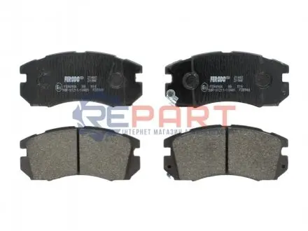 Комплект гальмівних колодок передн, SUBARU FORESTER, IMPREZA, LEGACY I, LEGACY OUTBACK 1.8/2.0/2.5 05.92-09.02 FERODO FDB948