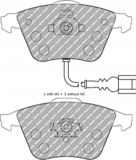 Тормозные колодки - тюнинг, разрешение передн, структура Performance AUDI A3 SEAT LEON SKODA SUPERB II VW EOS, GOLF IV, GOLF V, GOLF VI, PASSAT B6 1.2-3.6 09.02-08.15 FERODO FDS1765
