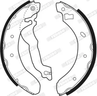 Гальмівна колодка FORD ESCORT V, ESCORT V EXPRESS, ESCORT VI 1.3-1.8D 07.90-06.01 FERODO FSB298 Купити в Україні