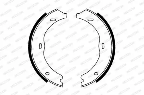 Фото Колодки ручника MB Vito (W639) 03- (186x20) (з пружинками) FERODO (FSB4003) зображення 1