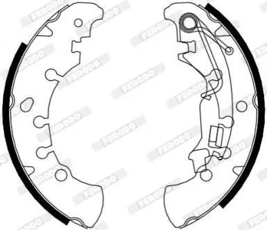 Гальмівна колодка FIAT FIORINO, IDEA, PUNTO, QUBO LANCIA MUSA, YPSILON OPEL CORSA D 0.9-1.9D 09.99 FERODO FSB4076 Купити в Україні