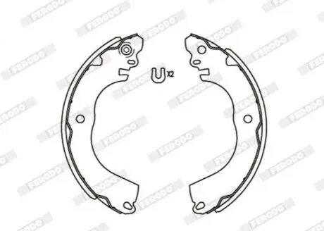 Фото 1 — Комплект гальмівних колодок FERODO (FSB4166) Фото Комплект гальмівних колодок FERODO (FSB4166) зображення 1