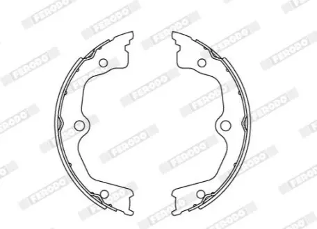 Фото Комплект колодок стоянкових гальм FERODO (FSB4167) зображення 1