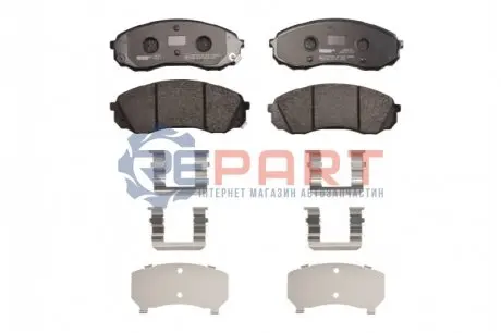 Комплект гальмівних колодок передн, HYUNDAI H-1 CARGO, H-1 TRAVEL KIA CARNIVAL III 2.2D-2.9D 04.06 FERODO FVR5115