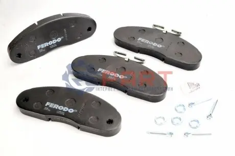 Комплект гальмівних колодок передн, RVI B, MESSENGER NISSAN CABSTAR E, TRADE RENAULT TRAFIC 1.4-3.0D 03.80-10.06 FERODO FVR791