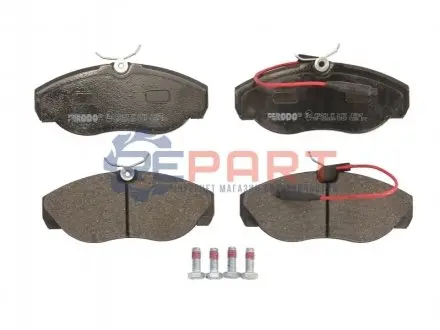 Комплект гальмівних колодок передн, CITROEN JUMPER I, JUMPER II FIAT DUCATO PEUGEOT BOXER 1.9D-2.8D 02.94-06.06 FERODO FVR967 Купити в Україні