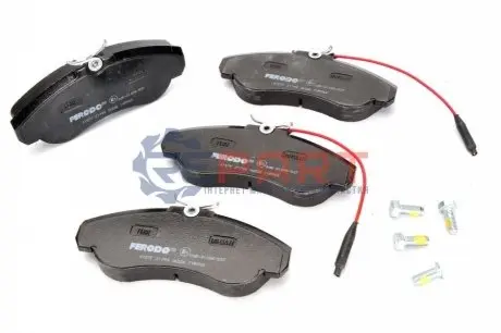 Комплект гальмівних колодок передн, CITROEN JUMPER I, JUMPER II FIAT DUCATO PEUGEOT BOXER 1.9D-2.8D 02.94-06.06 FERODO FVR968