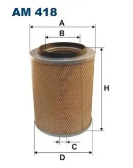 Фільтр повітряний (фільтруючий елемент) MERCEDES LK/LN2, T2/LN1 OM354.900-OM366.945 01.84-12.98 FILTRON AM418