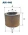 Фільтр повітряний (фільтруючий елемент) MERCEDES LK/LN2, MK, NG, SK OM356.916-OM446.946 08.73-12.98 FILTRON (AM440) зображення 1