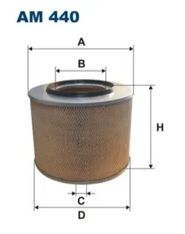 Фільтр повітряний (фільтруючий елемент) MERCEDES LK/LN2, MK, NG, SK OM356.916-OM446.946 08.73-12.98 FILTRON AM440