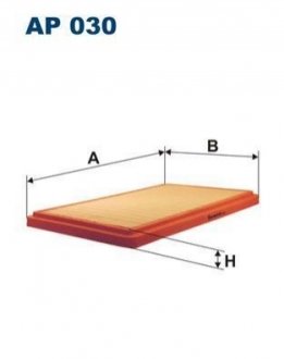 Фільтр повітря BMW 520i E12/ MASERATI 420/430, BITURBO 02/88-12/94 FILTRON AP 030 (фото 1)