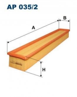Фільтр повітря FILTRON AP035/2 (фото 1)