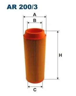 Фільтр повітряний URSUS 3514, 360 3P AEBI TT 50, TT 70, TT 70 S AHLMANN AL100, AZ90 T ATLAS XAS 66 DDG BOMAG BW124HD-3 DITCH WITCH 3500, 3610 GEHL 4640, SL3935 GENIE S-40, Z-45/25 RT FILTRON AR2003