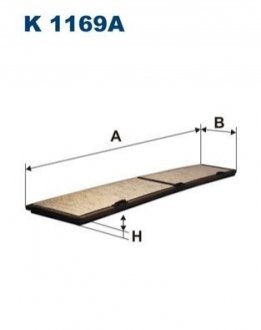 Фильтр салона - (64316925982, 64316946628, 64316962549) FILTRON K1169A