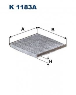 Фильтр салона угольный FILTRON K1183A