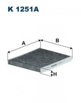 Фильтр салона FILTRON K1251A Купить в Украине