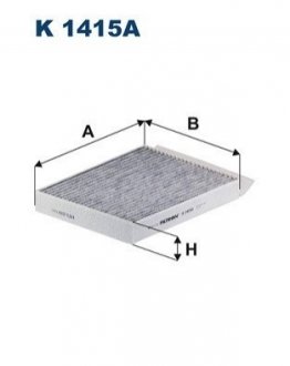 Фільтр салону із елементами активованого вугілля FILTRON K1415A (фото 1)