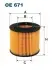 Фото Фільтр масляний VW Polo 01-/Seat Ibiza/Skoda Fabia 1.2i 09 FILTRON (OE671) зображення 1
