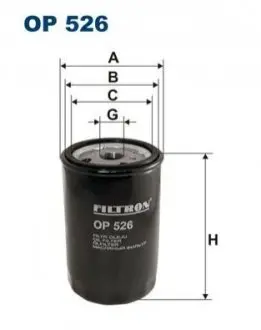 Фільтр масляний VW T4 1.8/2.0i 90-03 FILTRON OP526 Купити в Україні