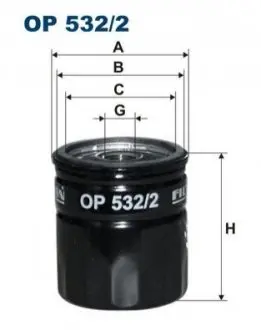 Фільтр масляний Mazda 3/5/6/MX-5 1.8-2.5 16V 03 FILTRON OP5322 Купити в Україні