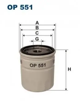 Фільтр масляний Opel 1.0-2.4i 62-00 (бензин) FILTRON OP551 Купити в Україні