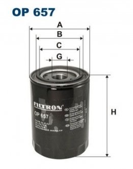 Фильтр масла FILTRON OP657 (фото 1)