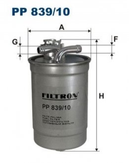 Фильтр топлива - (8E0127401, 8E0127401A, 8E0127401D) FILTRON PP83910 (фото 1)
