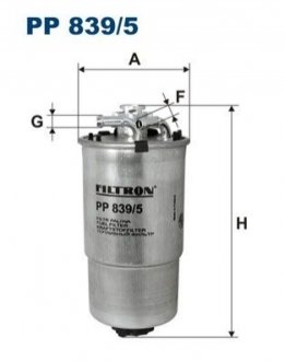 Фільтр палива - (6Q0127400A, 6Q0127400B, 6Q0127401) FILTRON PP8395