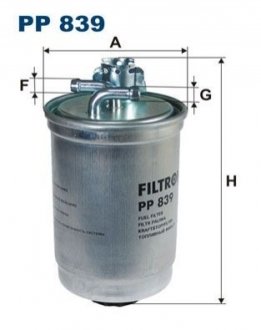 Фильтр топлива - (191127401A, 191127401B, 191127401E) FILTRON PP839