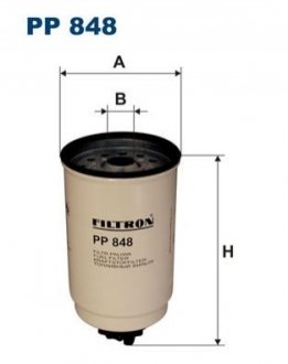 Фільтр палива - (5020307, 6164913, 6202100) FILTRON PP848 (фото 1)