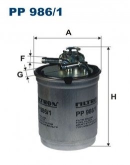 Фильтр топлива - (6Q0127400H, 6Q0127401H) FILTRON PP9861