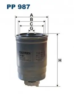 Фильтр топлива FILTRON PP987
