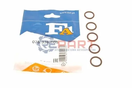 Прокладка турбіни ущільнююча Renault Megane II/Kangoo 1.5D 07- (15.5x2.65) (к-кт 5шт) Fischer Automotive One (FA1) 076336005 Купити в Україні