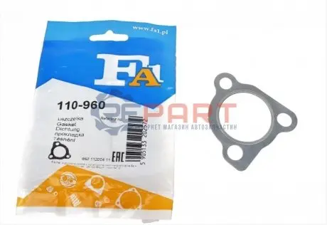 Прокладка труби вихлопної VW Golf IV/Passat 1.8T 96-05 Fischer Automotive One (FA1) 110-960 Купити в Україні