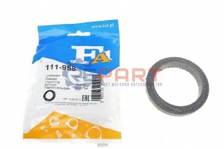 Фото Прокладка труби вихлопної VW T5 1.9 TDI/2.0 TDI/2.5 TDI 06-15/ T6 2.0 TDI 15- (57.5x76x14) (кільце) Fischer Automotive One (FA1) (111-958) зображення 1