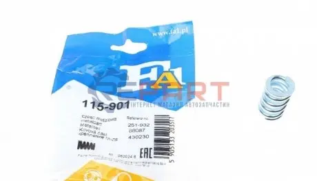Пружина труби вихлопної Audi 80/100 86-96 /Subaru Justy 87-95 Fischer Automotive One (FA1) 115-901 Купити в Україні