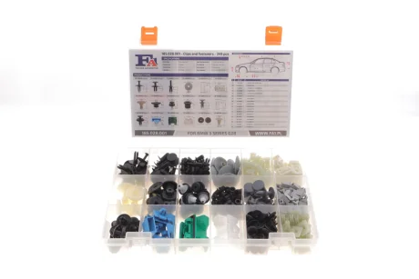 Набор клипс крепление (18 видов) BMW 3 (G28) 19- Fischer Automotive One (FA1) 185.028.001