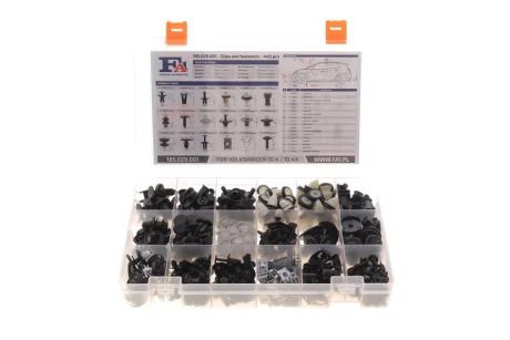 Набор клипс крепление (18 видов) VW ID.4/ID.4X 21- Fischer Automotive One (FA1) 185.029.001