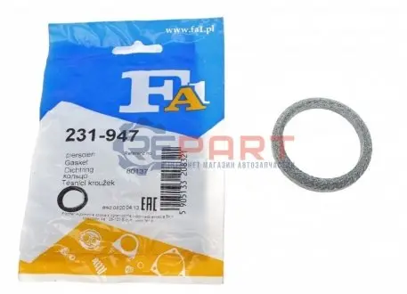 Прокладка труби вихлопної Citroen C2/C3/C4/Peugeot 206 1.1/1.4/1.6 16V 02- (46x58.5x8) (кільце) Fischer Automotive One (FA1) 231-947 Купити в Україні