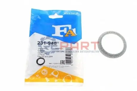 Прокладка труби вихлопної Peugeot 1007/207/307 1.4/1.6 16V 00- (46x60x8.5) (кільце) Fischer Automotive One (FA1) 231-948 Купити в Україні