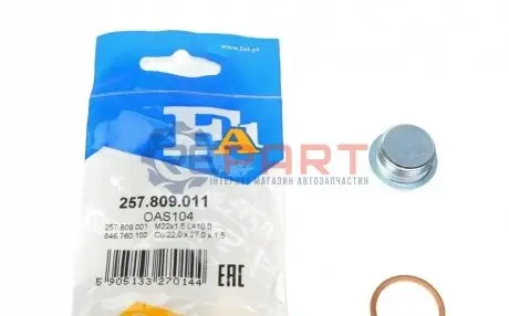 Болт зливу оливи + шайба Fiat Ducato 94- (M22x1,5) Fischer Automotive One (FA1) 257.809.011 Купити в Україні